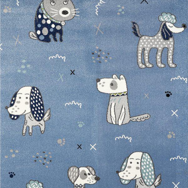 Μπλε παιδικό χαλί σκυλάκια Diamond Kids 5306/35 - 2,10x3,10 Colore Colori