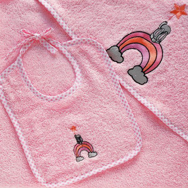Melinen Home Σαλιαρα 20×25 Baby Collection Wish Pink