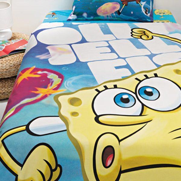 Palamaiki Σετ 2τμχ Κουβερλι Ημιδιπλο 170x250 Sponge Bob Disney Irene