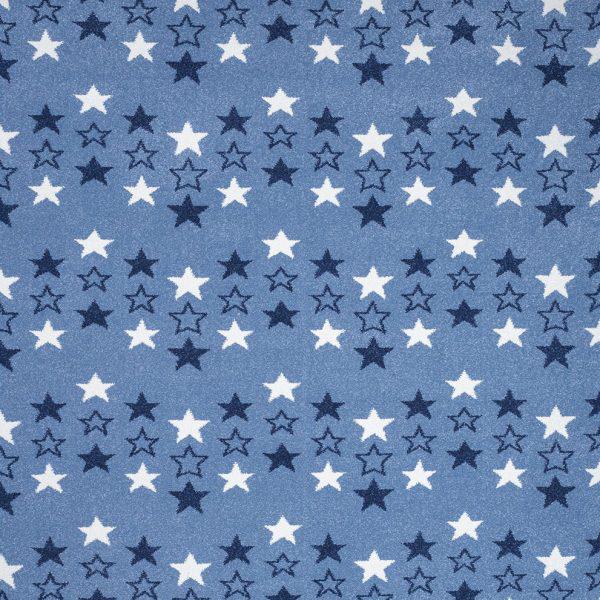 Παιδικό χαλί Diamond kids 8469/330 ραφ μπλε αστεράκια - ΡΟΤΟΝΤΑ 2,50x2,50 Colore Colori