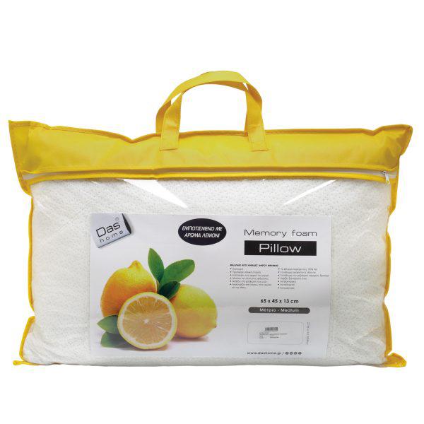 Das Home Das Home 1040 Μαξιλαρι Lemon-memory Foam 65x45 Λευκο Comfort Pillows Lemon-memory Foam