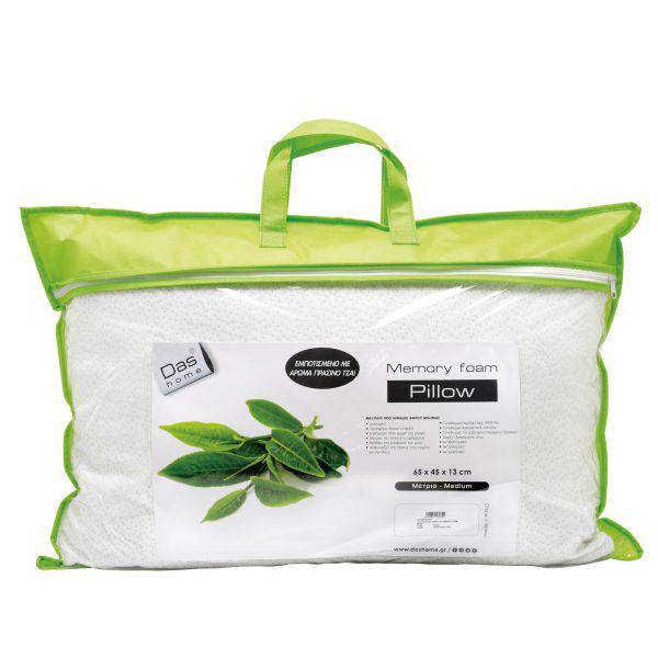Das Home Das Home 1042 Μαξιλαρι Green Tea-memory Foam 65x45 Λευκο Comfort Pillows Foam