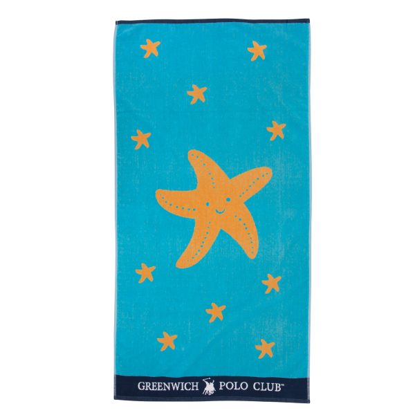 Greenwich Polo Club Πετσετα Θαλάσσης70Χ140 3893 Γαλαζιο – Πορτοκαλι Γαλαζιο – Πορτοκαλι